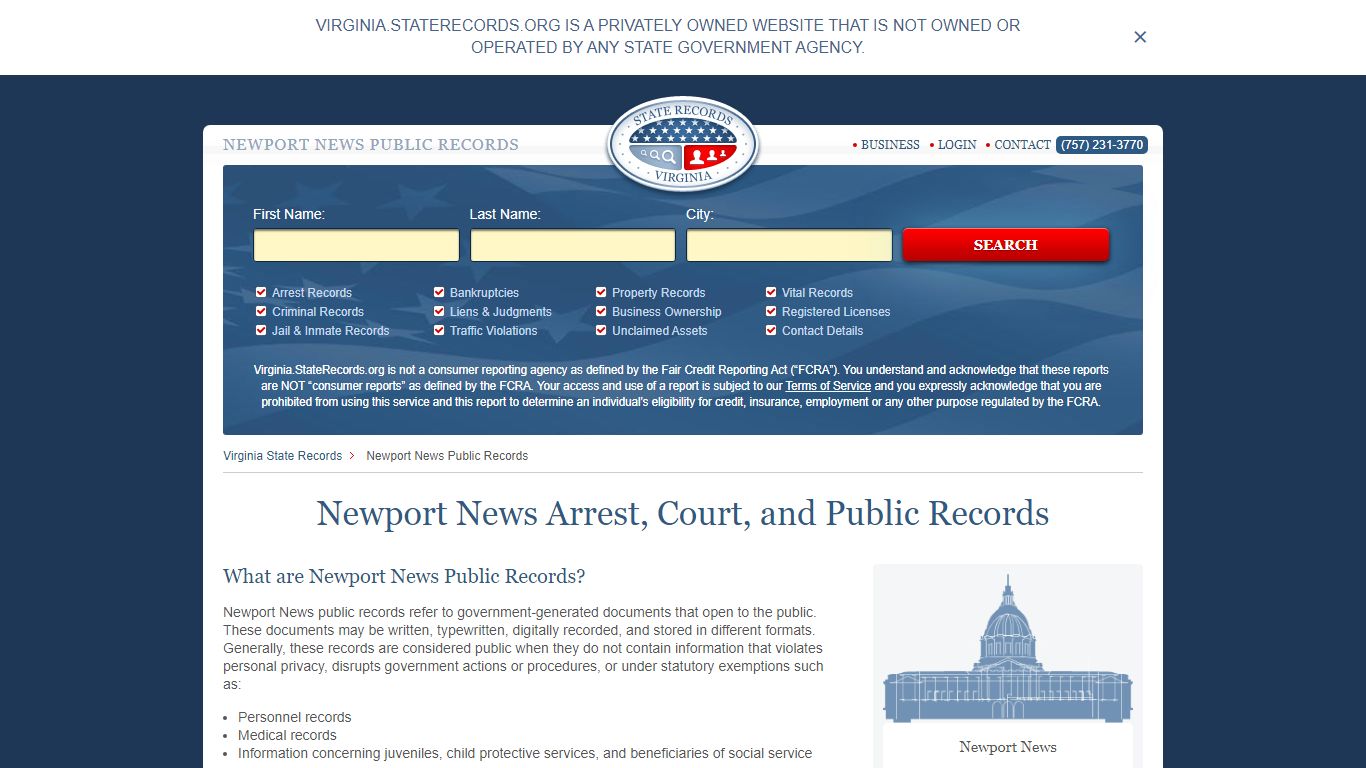 Newport News Arrest and Public Records | Virginia ...