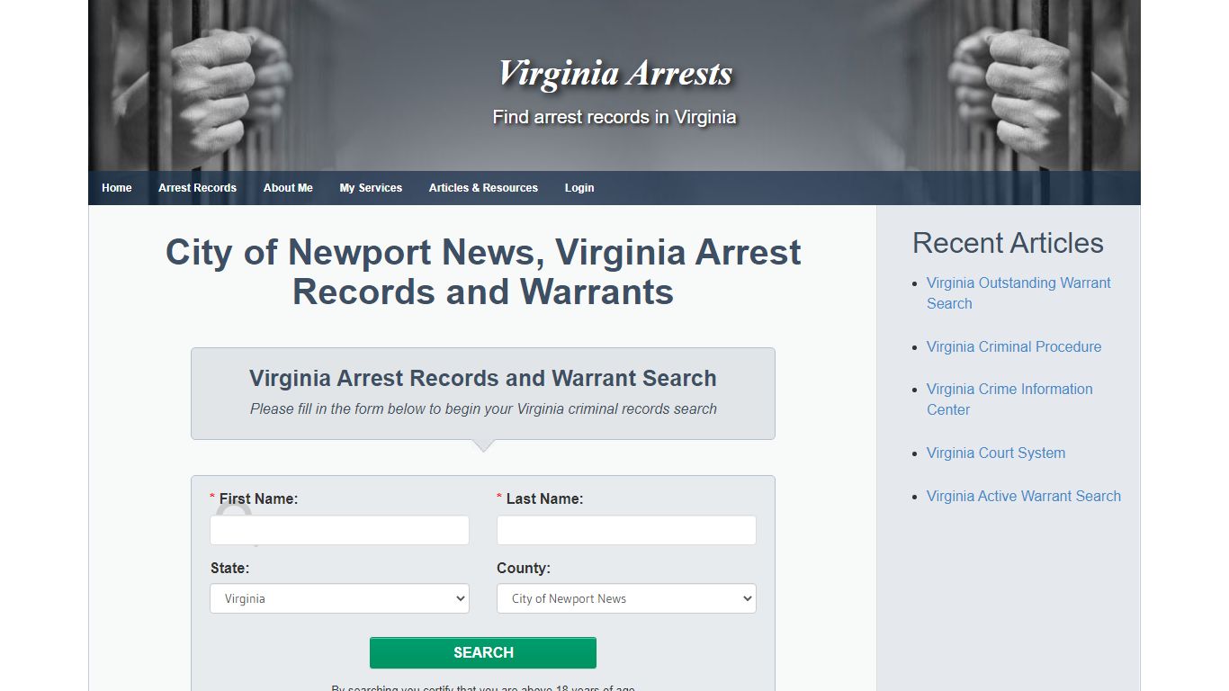 City of Newport News, Virginia Arrest Records and Warrants ...